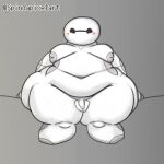  1:1 2022 anthro areola axoarts balls baymax belly big_belly big_hero_6 biped black_eyes blush disney flaccid foreskin front_view genitals grey_background huge_thighs humanoid_genitalia humanoid_penis long_foreskin machine male moobs navel nipples nude obese obese_anthro obese_male overweight overweight_anthro overweight_male penis robot simple_background small_penis solo thick_thighs unretracted_foreskin 