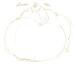  2022 absurd_res belly big_belly canid canine canis claws collar collar_only dialogue dino.d.dice disney dobermann domestic_dog ears_up fangs feral hand_on_stomach hi_res hyper hyper_belly male mammal morbidly_obese morbidly_obese_feral morbidly_obese_male nude obese obese_feral obese_male oliver_and_company open_mouth overweight overweight_feral overweight_male pinscher roscoe_(disney) short_tail sketch solo teeth text tiptoes weighing_scale 