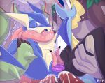  abdominal_bulge ahegao anal anal_penetration anthro bodily_fluids chesnaught cum cum_in_ass cum_inside dildo dildo_in_slit dildo_insertion double_dildo generation_6_pokemon generation_8_pokemon genital_fluids greninja group inteleon looking_pleasured male male/male morito_(artist) nintendo penetration penile penile_penetration penis_in_ass pokemon pokemon_(species) rillaboom sex_toy sex_toy_in_slit sex_toy_insertion slit_penetration video_games 