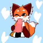  &lt;3 1:1 :3 animal_genitalia animal_penis anthro aworgfen_(artist) ball_grab balls balls_touching big_penis blush canid canine digital_media_(artwork) duo fan_character fellatio female feral foot_fetish foot_play footjob fox genitals gloves_(marking) inner_ear_fluff licking male male/female mammal markings one_eye_closed oral pappy_(vkontakte) paws penile penis penis_lick pixel_(artwork) red_fox sex smile tongue tongue_out tuft uwu 