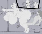  anthro anthro_penetrated bathroom big_breasts big_butt boss_monster bouncing_breasts bovid breasts butt caprine deltarune door duo english_text exclamation_point female female_penetrated floppy_ears goat hair hi_res horn huge_breasts human human_on_anthro human_penetrating human_penetrating_anthro interspecies jaybotmechaniac kris_(deltarune) looking_at_viewer male male/female male_penetrating male_penetrating_female mammal monochrome nude on_bottom on_top onomatopoeia open_mouth penetration reverse_cowgirl_position sex sitting slightly_chubby sound_effects text thick_thighs toilet toriel undertale undertale_(series) video_games 
