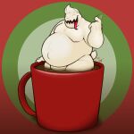  beverage candy chocolate dairy_products dessert elias_(taniwah food food_creature hi_res hot_chocolate male monster obese overweight solo taniwah whipped_cream 
