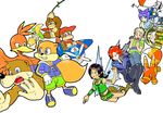  banjo-kazooie banjo_(banjo-kazooie) blue_hair conker cooper_b._chance diddy_kong diddy_kong_racing donkey_kong fairy fox_mccloud furry grabbed_by_the_ghoulies gun jet_force_gemini joanna_dark juno_(jet_force_gemini) kameo kameo:_elements_of_power kazooie machine_gun microsoft mr._pants nintendo perfect_dark pretztail rareware red_hair sabreman star_fox_adventure starfox_adventure twintails vela viva_pinata weapon 