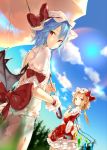  dress flandre_scarlet remilia_scarlet sakusyo touhou umbrella wings 