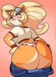  activision anthro big_breasts blush breasts butt clothing coco_bandicoot crash_bandicoot_(series) fangs female hi_res shirt solo superspoe topwear underwear video_games 