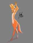  anthro breasts canid canine diane_foxington digital_media_(artwork) dreamworks featureless_breasts female fox fur hi_res jonathanchimney looking_at_viewer mammal nude orange_body orange_fur paws pose seductive simple_background solo the_bad_guys tiptoeing 