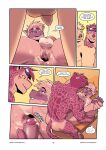  anal anal_penetration anthro anus blush bodily_fluids catsudon comic cum cum_in_ass cum_inside english_text from_front_position gaping gaping_anus genital_fluids hi_res hyouza lying male male/male missionary_position mohinya on_back penetration sex text 
