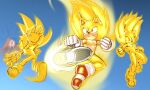  2022 5:3 5_fingers abs absurd_res anthro clothing eulipotyphlan fingers footwear gloves handwear hedgehog hi_res krazyelf male mammal muscular muscular_anthro muscular_male red_eyes sega shoes simple_background solo sonic_the_hedgehog_(series) super_sonic yellow_body 