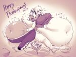  absurd_res animal_humanoid belly big_belly big_breasts breasts cakecatboy dragon dragon_humanoid duo felid felid_humanoid female freya_(cowszers) hi_res holding_stomach holidays huge_breasts humanoid hyper hyper_belly kiera_(cowszers) mammal mammal_humanoid navel obese obese_female obese_humanoid overweight overweight_female overweight_humanoid pantherine pantherine_humanoid rumbling_stomach sitting sound_effects stuffing text thanksgiving tiger_humanoid tongue tongue_out 
