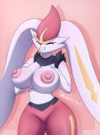  absurd_res andromorph anthro big_breasts big_nipples breasts cinderace female fur generation_8_pokemon hi_res huge_breasts human humanoid intersex japy7u7 lagomorph leporid mammal nintendo nipples pokemon pokemon_(species) pokemon_humanoid pokemorph rabbit rabbit_ears simple_background smile solo thick_thighs video_games white_body white_fur 