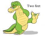  2022 3_toes alligator alligatorid anthro biped brok_(character) brok_the_investigator crocodilian feet green_body jolly_the_lizard jollyville reptile scalie simple_background solo text toes video_games 