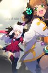  2girls agria_(tales) black_thighhighs echo_(circa) leia_rolando long_hair multiple_girls open_mouth short_hair smile tales_of_(series) tales_of_xillia thighhighs 