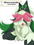  anthro azazelazzy breasts drugs female marijuana meowscarada nintendo nipples pink_nipples pokemon solo video_games 