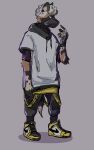  absurd_res african_wild_dog anthro baggy_clothing braided_hair canid canine clothing fluffy fluffy_hair hair hi_res juuuul male mammal mask mickey_(juuuul) nike off_white techwear 