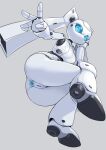  anus big_butt blue_anus blue_eyes blue_pussy butt censored disney drossel_von_flugel_(fireball) female fireball_(disney) genitals hi_res humanoid looking_at_viewer low-angle_view machine metal pochincoff presenting pussy robot robot_humanoid solo thick_thighs white_body wide_hips 