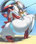  android anus areola big_anus big_breasts big_butt blue_anus blue_areola blue_nipples blue_pussy blush breasts butt butt_focus censored darling_in_the_franxx female genitals hi_res horn huge_butt huge_hips huge_thighs humanoid looking_at_viewer looking_back machine metal nipples not_furry nude pochincoff presenting presenting_anus presenting_hindquarters presenting_pussy pussy robot robot_humanoid solo strelizia studio_trigger thick_thighs white_body wide_hips 