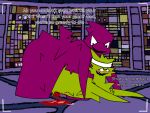  adult_swim alien aqua_teen_hunger_force blood blood_from_ass blood_in_ass blush blush_lines bodily_fluids bodily_fluids_drip cartoon_network dark_purple_skin death dying emory_(athf) fan_character forced gore green_body green_skin grimace grotesque grotesque_death gurokappa hi_res humping male male/male mammal penetration plutonian_(athf) rape sex sweatband taradoggo warner_brothers white_sweatband 