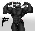  2022 abs alphabet_(mike_salcedo) anthro biceps black_body bulge dirtymache f_(mike_salcedo) flexing_both_biceps hi_res male muscular muscular_male pecs solo 