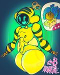  absurd_res butt female goo_creature hi_res humanoid machine rbds_mixture robot simple_background slime_rancher smile solo 