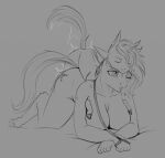  anthro anthro_on_feral bestiality big_breasts blush breasts collar cutie_mark doggystyle duo earth_pony equid equine fan_character female feral from_behind_position greyscale hasbro hi_res horn horse larger_female leash lucent_(oc) male male/female male_penetrating mammal monochrome my_little_pony noni_(oc) nude obscured_penetration open_mouth penetration pony sex size_difference stray_prey unicorn 