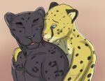  ambiguous_gender anthro cheetah duo embrace felid feline hug jaguar licking mammal pantherine snepard tongue tongue_out 