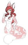  anthro breasts colored_sketch feline female looking_at_viewer mammal nipples nude pussy scarletseed smile solo standing wide_hips 