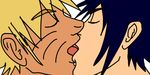  2boys gif kiss kissing multiple_boys naruto skully uchiha_sasuke uzumaki_naruto yaoi 
