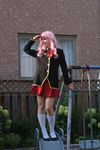  baka_to_test_to_shoukanjuu cosplay himeji_mizuki long_hair photo pink_hair real school_uniform solo 