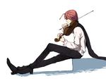  1boy chimera_ant hunter_x_hunter instrument pouf red_hair shaiapouf solo violin 