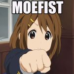  brofist brown_hair cap hirasawa_yui k-on! macro tagme 