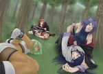  attack bdsm bondage ecchinata_(artist) forest fu_(naruto) haruno_sakura hyuuga_hinata karin_(naruto) konan naruto nature 