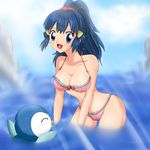  artist_request beach bikini hikari_(pokemon) piplup pokemon swimsuit 