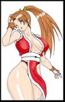  breasts long_hair ninja ponytail shiranui_mai supernova_(artist) 