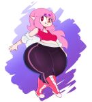  big_butt butt elise_(mysterydad) female hair hi_res huge_butt huge_thighs humanoid humanoid_pointy_ears mysterydad pink_hair red_eyes smile solo thick_thighs vampire walking wide_hips 