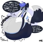  anthro belly canid canine canis caring dialogue hi_res kc_(kingcreep105) kingcreep105 male male/male mammal safe_vore size_difference soft_vore solo vore willing_prey wolf 