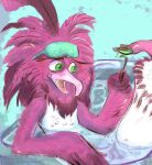  accipitrid accipitriform angry_birds anthro avian bird bird_feet eagle female ice low_res lying painting_nails pencilforge solo swimming_pool video_games zeta_(angry_birds) 