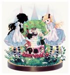  4boys 6+girls absurdres alice_(alice_in_wonderland) alice_(alice_in_wonderland)_(cosplay) alice_in_wonderland animal_ears apron bangs black_bow black_hair black_skin blonde_hair blue_dress blue_eyes blunt_bangs blush bow card cheshire_cat_(alice_in_wonderland) chibi colored_skin cosplay crown dress emilico_(shadows_house) frills full_body grass hair_bow hairband hat highres john_(shadows_house) kate_(shadows_house) kohori long_hair lou_(shadows_house) louise_(shadows_house) mad_hatter_(alice_in_wonderland) mad_hatter_(alice_in_wonderland)_(cosplay) multiple_boys multiple_girls patrick_(shadows_house) pocket_watch puffy_sleeves queen_of_hearts_(alice_in_wonderland) queen_of_hearts_(alice_in_wonderland)_(cosplay) rabbit_ears ram_(shadows_house) red_hair ribbon ricky_(shadows_house) shadow_(shadows_house) shadows_house shaun_(shadows_house) shirley_(shadows_house) shoes short_hair short_sleeves smile standing striped thighhighs top_hat two_side_up watch white_apron white_rabbit_(alice_in_wonderland) white_rabbit_(alice_in_wonderland)_(cosplay) 