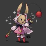  antennae_(anatomy) anthro biped blush blush_stickers boots bow_(disambiguation) cape clothing final_fantasy fingerless_gloves footwear gloves grey_background handwear mammal mateus_upd moogle pom_antennae seer shirt simple_background solo square_enix star topwear video_games wand whiskers 