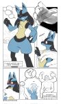  ambiguous_gender anthro big_hand blush comic english_text flustered gardevoir generation_1_pokemon generation_3_pokemon generation_4_pokemon group hand_between_legs hi_res looking_back lucario machamp nintendo partially_colored pokemon pokemon_(species) question_mark shocked_expression sincastermon size_difference surprise text thought_bubble video_games 