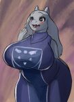  absurd_res anthro big_breasts blush bovid breasts caprine clothed clothing digital_media_(artwork) el_zombi female fur hi_res horn mammal mature_female solo toriel undertale undertale_(series) video_games white_body white_fur 