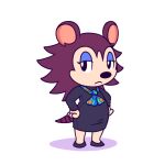  2019 animal_crossing anthro clothing eulipotyphlan eyeshadow female guywiththepie hedgehog labelle_able looking_at_viewer makeup mammal nintendo solo video_games 