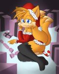  4:5 absurd_res anal anal_penetration anthro candy candy_cane canid canine christmas dessert food fox foxkai hi_res holidays improvised_sex_toy male mammal miles_prower penetration sega solo sonic_the_hedgehog_(series) 