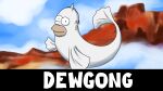  16:9 beard black_eyes dewgong ergomancy facial_hair generation_1_pokemon hi_res homer_simpson looking_at_viewer male mountain nintendo outside pokemon pokemon_(species) sky solo video_games white_body widescreen 