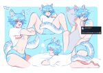  &lt;3 5_fingers absurd_res ahoge animal_humanoid archon_eclipse artist_name ass_up bed bell bell_collar blue_background blue_body blue_eyes blue_fur blue_hair blush bodily_fluids border briefs bulge butt clothed clothing clothing_lift collage collar crying dialogue english_text eyebrow_through_hair eyebrows eyes_closed facial_markings felid felid_humanoid fingers frown fur furniture girly grey_body grey_fur hair head_markings hi_res hugging_pillow humanoid jingle_bell laugh leaning leaning_back licking licking_lips looking_at_viewer male mammal mammal_humanoid markings multicolored_body multicolored_fur multiple_images multiple_poses nipples one_eye_closed open_mouth pantherine pantherine_humanoid pillow pink_nipples plantigrade pose refrainbow shirt shirt_lift short_hair simple_background sitting snow_leopard_humanoid solo sound_effects sparkles spread_legs spreading striped_markings stripes tattoo tears text tongue tongue_out topwear translucent translucent_hair tweet two_tone_body two_tone_fur underwear undressing white_body white_border white_skin wink yawn 