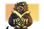  3:2 artist_name begging begging_pose black_body black_fur blue_pawpads bodily_fluids border cheek_tuft claws facial_tuft feral floppy_ears fur glistening glistening_eyes green_body green_fur green_stripes kardinaluz looking_at_viewer male motion_lines open_mouth pawpads pose purple_tongue saliva saliva_string shadowwolfhunter simple_background solo species_request stripes tongue tuft white_border yellow_claws yellow_eyes yellow_teeth 