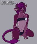  5:6 absurd_res aiko_orkan_(big_chief_bakari) animal_genitalia anthro bedroom_eyes big_chief_bakari_(artist) bulge claws clothing covered_nipples fangs fully_sheathed genitals gris_swimsuit hair hi_res horn hybrid kneeling long_hair looking_at_viewer male mammal meme meme_clothing mostly_nude narrowed_eyes one-piece_swimsuit patterned_fur purple_body purple_eyes seductive sheath simple_background smile smiling_at_viewer solo spots swimwear tight_clothing translucent translucent_clothing translucent_swimwear 