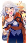  2boys 2girls blonde_hair blue_eyes breasts brown_eyes brown_hair colette_brunel echo_(circa) genis_sage lloyd_irving long_hair multiple_boys multiple_girls open_mouth raine_sage short_hair smile tales_of_(series) tales_of_symphonia white_hair 