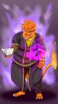  9:16 anthro dragon fire hi_res lizard magic magic_user magician male orange overweight purple reptile scalie sketch solo thick_thighs ztw2022 