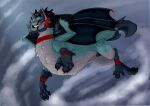  backgraound bkur cloud dragon fangs feral furaffinity horn male solo wings zhekathewolf 