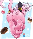  5_fingers 5_toes alien alien_humanoid anus armwear_only breasts butt censor_bar censored colored_nails cupcake dessert doughnut dragon_ball dragon_ball_fighterz edit feet female fingers food foot_focus genitals hair hand_on_butt humanoid humanoid_feet humanoid_pointy_ears lewdsaiga long_hair looking_at_viewer looking_back majin majin_android_21 mostly_nude nails nipples not_furry open_mouth pink_body pink_skin pussy red_eyes signature soles solo spread_butt spreading teeth toes tongue tongue_out uncensored white_hair 